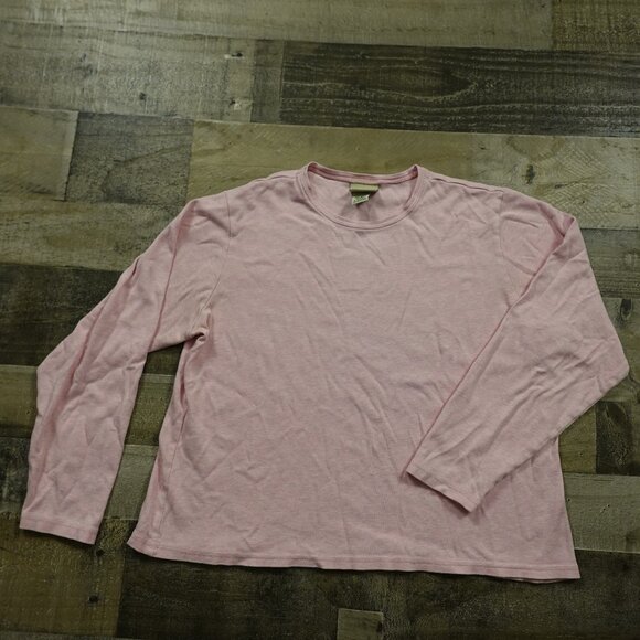 L.L. Bean Long Sleeve Tee Shirt Women's Large Pink - Picture 1 of 9